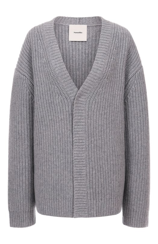 Кардиган из шерсти и кашемира Nanushka VARTEN Серый VARTEN