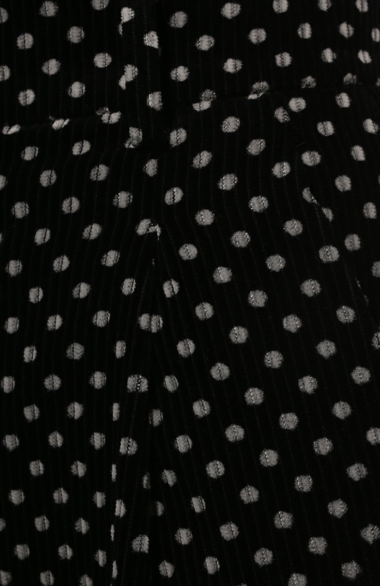 Женские хлопковые брюки GIORGIO ARMANI черного цвета, арт. 2WHPP0PH/T03G6 | Фото 5 (Силуэт Ж (брюки и джинсы): Широкие; Стили: Гламурный; Длина (брюки, джинсы): Стандартные; Женское Кросс-КТ: Брюки-одежда; Материал сплава: Проставлено; Материал внешний: Хлопок; Драгоценные камни: Проставлено)