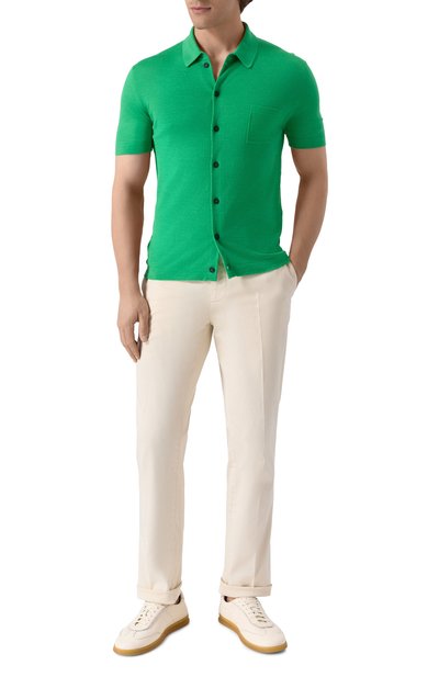 Рубашка из шерсти и шелка KITON, арт. UMM059508, фото 2