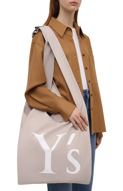 Сумка-шопер Y`S кремового цвета по цене 24200 руб., арт. YQ-I03-590, фото 2 Сумка-шопер Y`S, арт. YQ-I03-590, фото 2