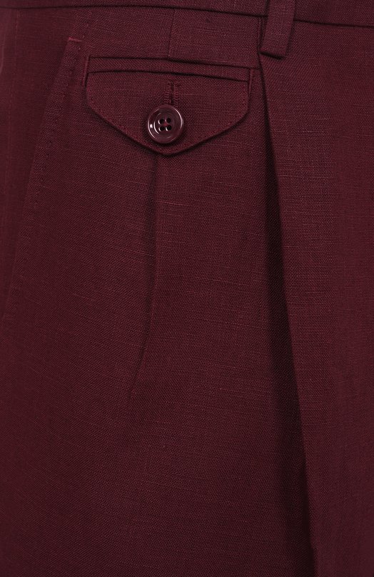 Льняные шорты Dolce & Gabbana GW0MAT/FU4MC Бордовый  GW0MAT/FU4MC Фото 5