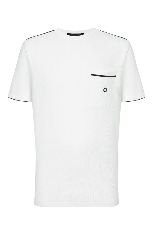 Хлопковая футболка Stefano Ricci K818113G10/F26279 Белый K818113G10/F26279