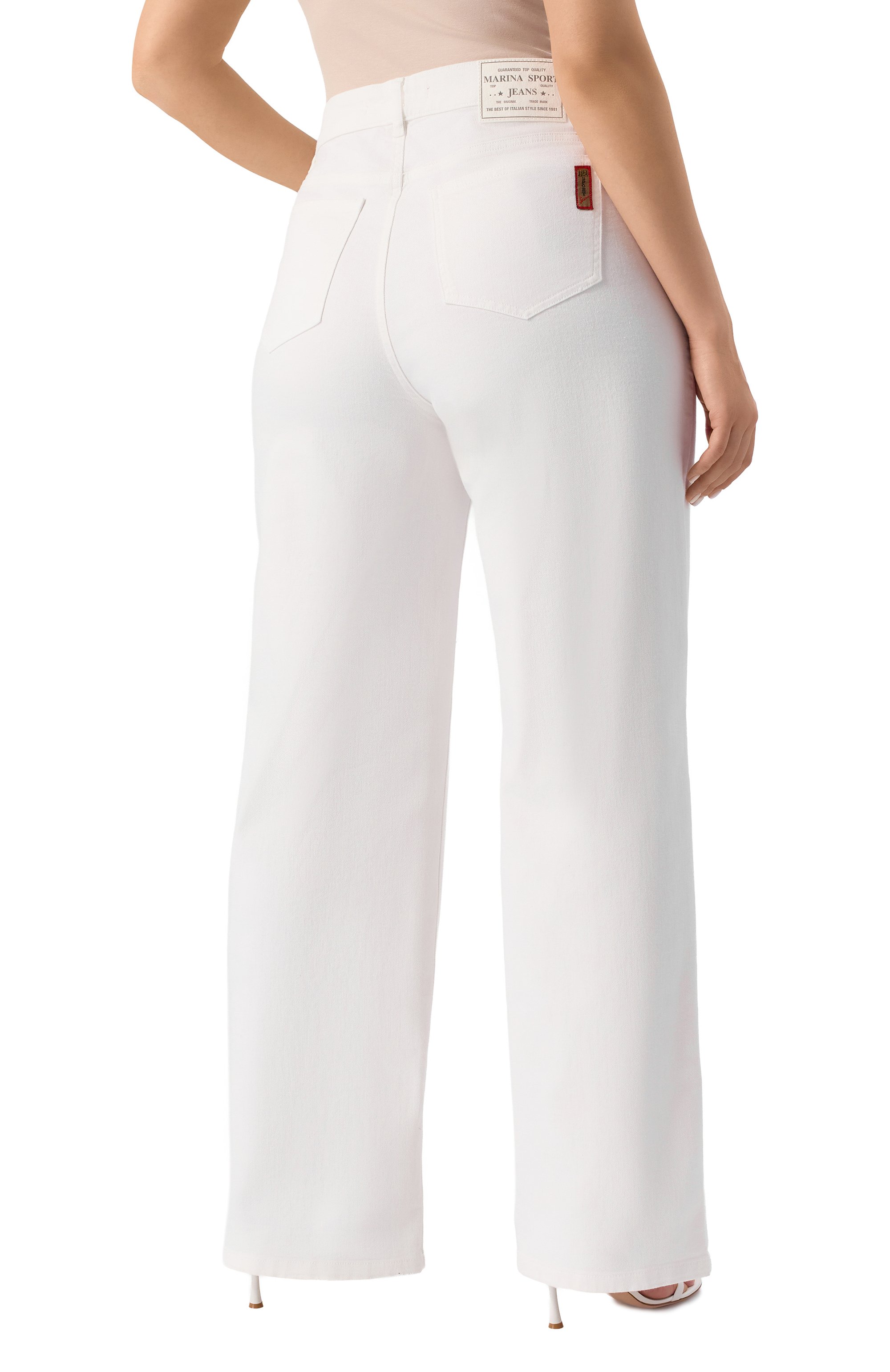 Джинсы MARINA SPORT белого цвета по цене 28300 руб., арт. CESENA, фото 4 Джинсы MARINA SPORT, арт. CESENA, фото 4