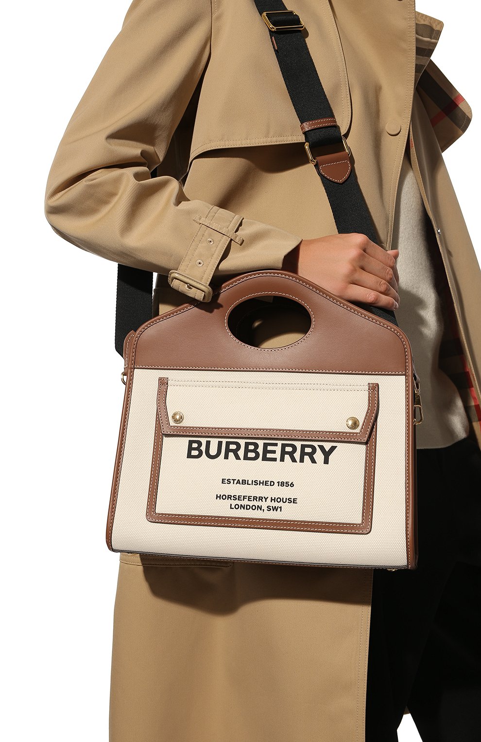 Сумка-тоут BURBERRY коричневого цвета по цене 187500 руб., арт. 8036784, фото 6 Сумка-тоут BURBERRY, арт. 8036784, фото 6