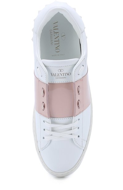 Кожаные кеды open с лаковой цветной вставкой VALENTINO, арт. MW1S0781/TCQ, фото 5