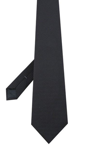 Шелковый галстук ZEGNA черного цвета по цене 18950 руб., арт. Z8D01/1UM, фото 2 Шелковый галстук ZEGNA, арт. Z8D01/1UM, фото 2