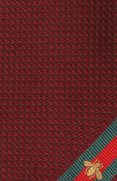 Шелковый галстук GUCCI бордового цвета по цене 28800 руб., арт. 456510 4E002, фото 4 Шелковый галстук GUCCI, арт. 456510 4E002, фото 4