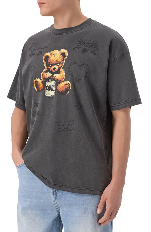 Хлопковая футболка DOMREBEL M TREATS/T-SHIRT Серый  M TREATS/T-SHIRT Фото 3