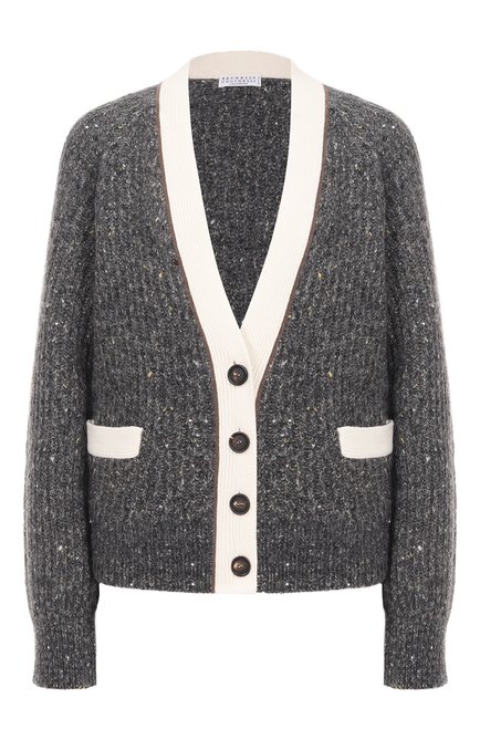 Женский кардиган из шерсти и кашемира BRUNELLO CUCINELLI, арт. MSJ545306