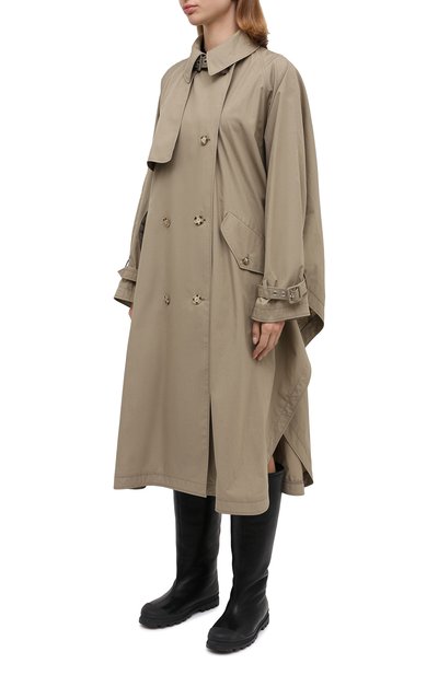 Хлопковый плащ STELLA MCCARTNEY бежевого цвета по цене 146000 руб., арт. 600962/SPA13, фото 3 Хлопковый плащ STELLA MCCARTNEY, арт. 600962/SPA13, фото 3