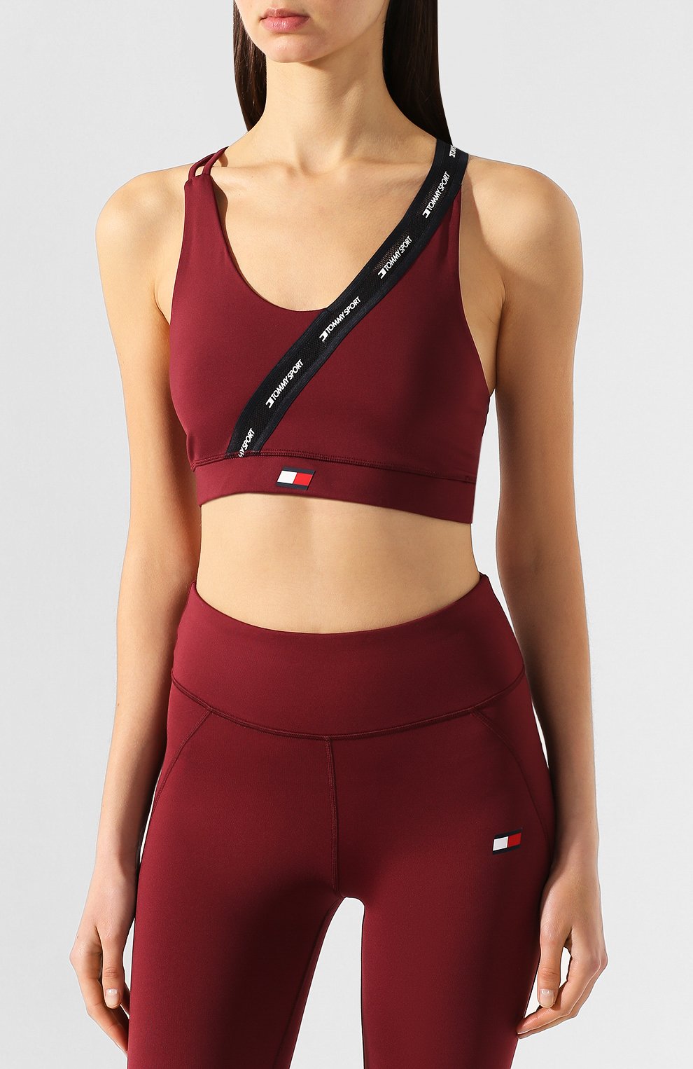 Топ TOMMY HILFIGER бордового цвета по цене 4490 руб., арт. S10S100480, фото 3 Топ TOMMY HILFIGER, арт. S10S100480, фото 3