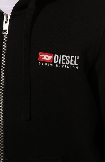 Хлопковая толстовка DIESEL черного цвета по цене 19600 руб., арт. A03769/0GEAD, фото 5 Хлопковая толстовка DIESEL, арт. A03769/0GEAD, фото 5