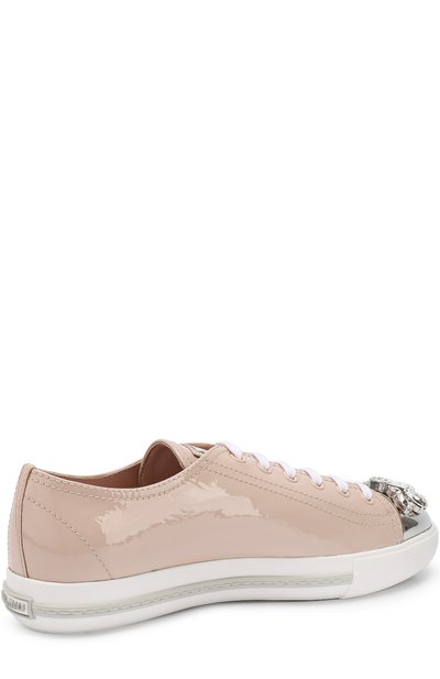 Лакированные кеды с декорированным мысом MIU MIU, арт. 5E8557/0WG, фото 3