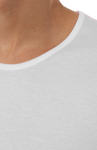 Хлопковая футболка ZIMMERLI белого цвета по цене 26100 руб., арт. 286-1441/XL, фото 5 Хлопковая футболка ZIMMERLI, арт. 286-1441/XL, фото 5