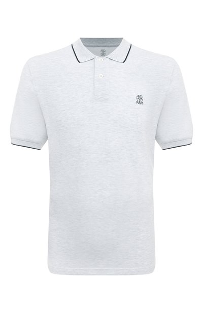 Мужское хлопковое поло BRUNELLO CUCINELLI, арт. ME8549779G