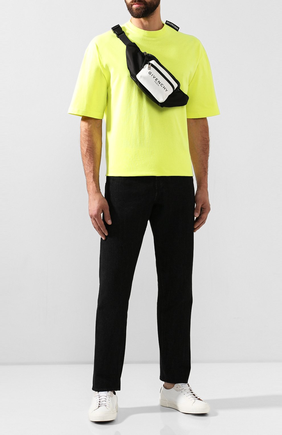 Текстильная поясная сумка light 3 GIVENCHY черно-белого цвета по цене 79950 руб., арт. BK5037K0MJ, фото 2 Текстильная поясная сумка light 3 GIVENCHY, арт. BK5037K0MJ, фото 2