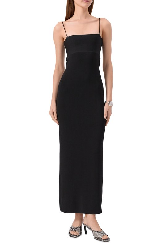 Платье из вискозы и шелка Alexander Wang 1KC3256002 Чёрный  1KC3256002 Фото 2