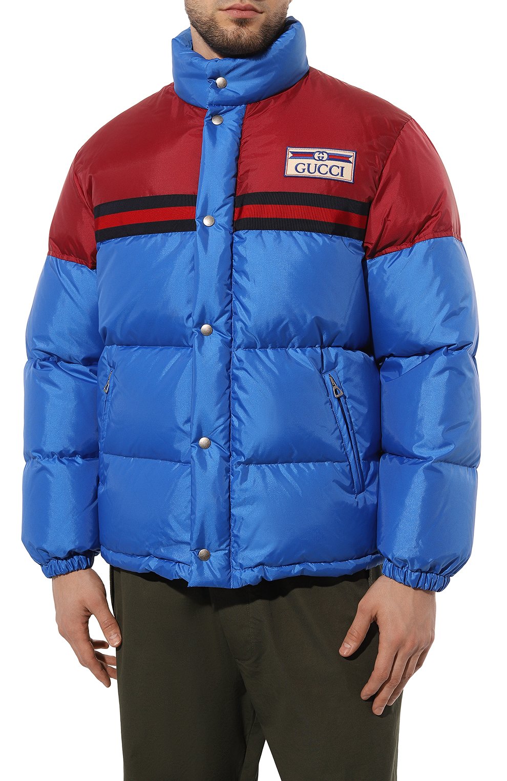 Пуховик GUCCI синего цвета по цене 285120 руб., арт. 673150 Z8AQO, фото 3 Пуховик GUCCI, арт. 673150 Z8AQO, фото 3