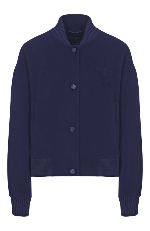 Шерстяной бомбер Weekend Max Mara ZELANTE Синий ZELANTE