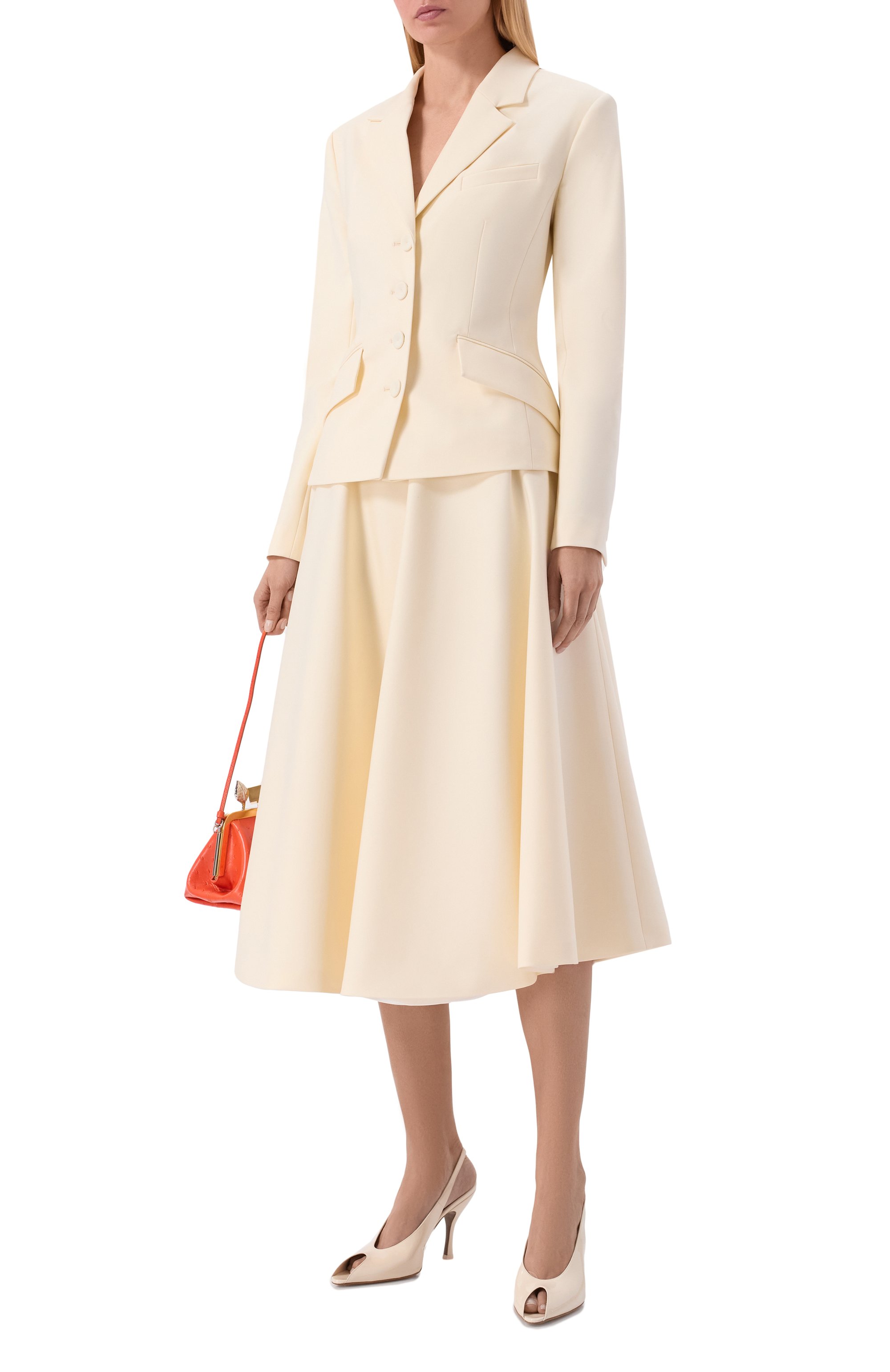 Шерстяной жакет SHERVARLI кремового цвета по цене 115000 руб., арт. JA26-0024, фото 2 Шерстяной жакет SHERVARLI, арт. JA26-0024, фото 2