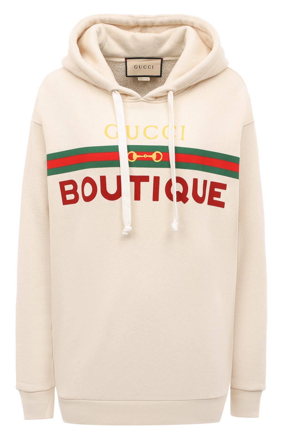 Хлопковое худи GUCCI кремового цвета по цене 132480 руб., арт. 615061 XJCKX, фото 1 Хлопковое худи GUCCI, арт. 615061 XJCKX, фото 1