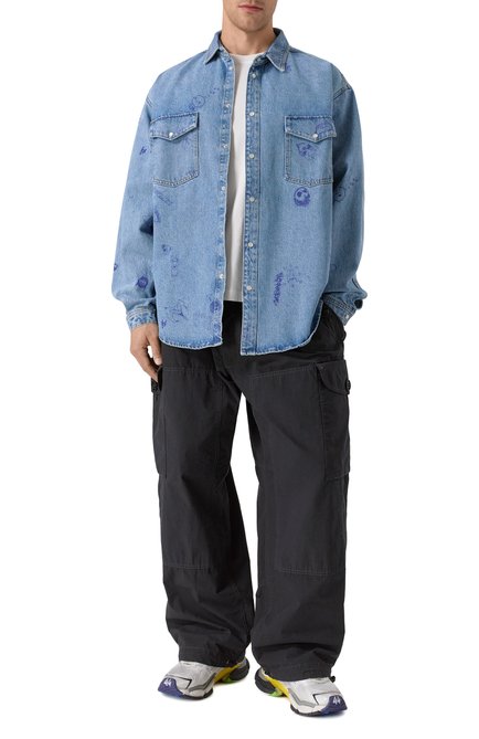Мужская джинсовая рубашка VETEMENTS, арт. UE54SH160N/2801 DENIM