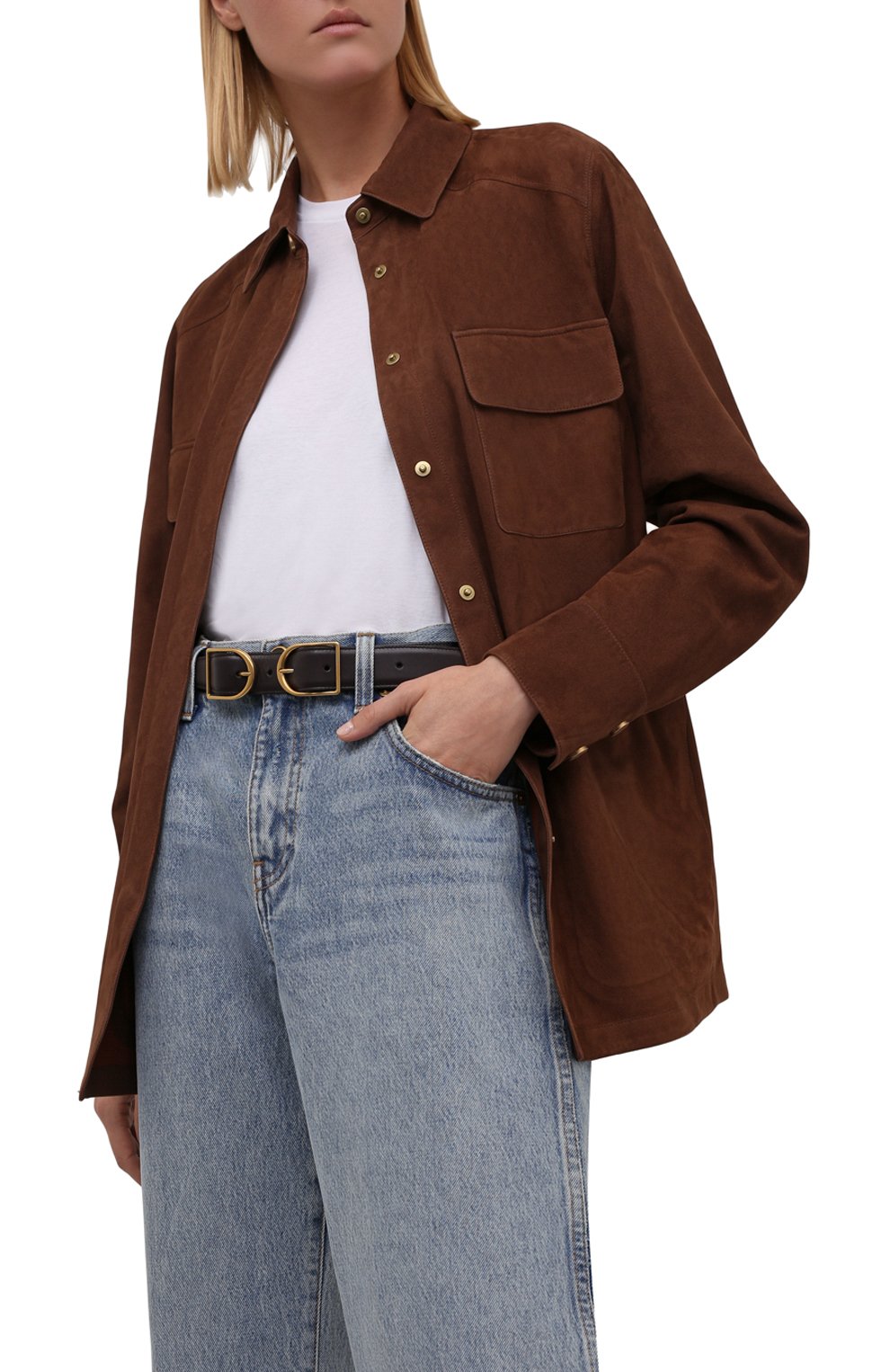 Кожаный ремень SAINT LAURENT, арт. 669912/2R24W, фото 2