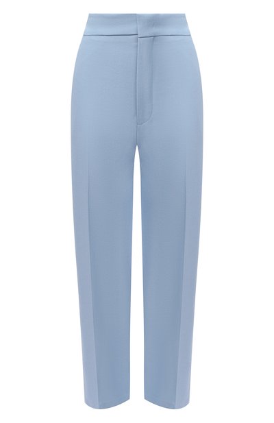 Брюки из шерсти и хлопка ERIKA CAVALLINI голубого цвета по цене 37250 руб., арт. W0/P/P0WI02, фото 1 Брюки из шерсти и хлопка ERIKA CAVALLINI, арт. W0/P/P0WI02, фото 1