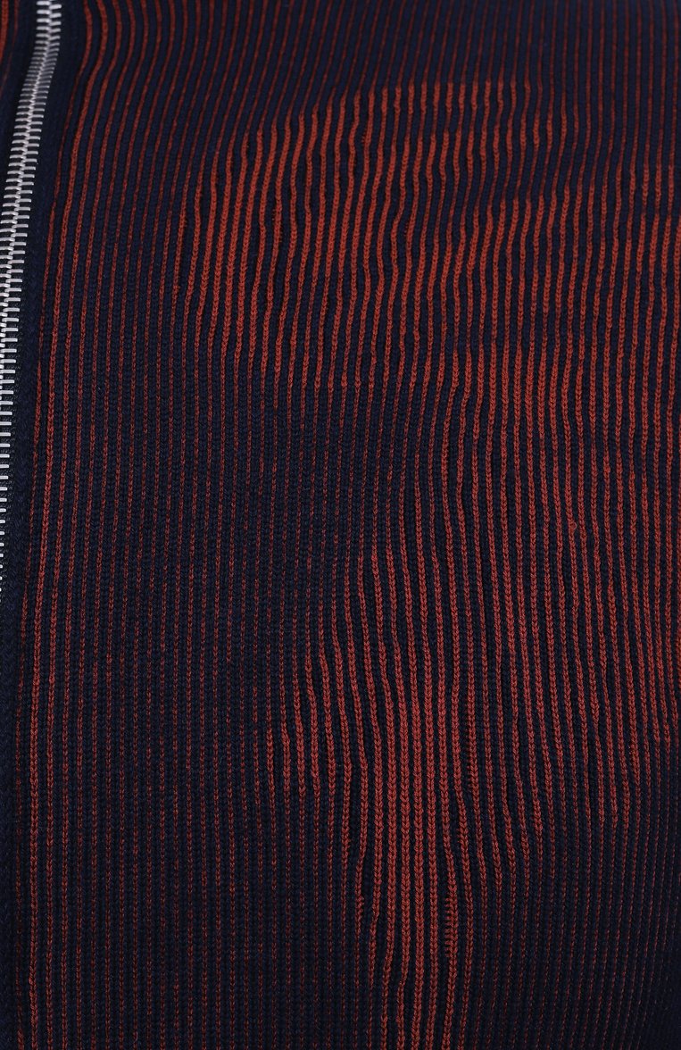 Мужской двусторонний кардиган DRIES VAN NOTEN темно-синего цвета, арт. 251-021223-1711 | Фото 6 (Длина (для топов): Стандартные; Материал внешний: Шерсть, Хлопок; Рукава: Длинные; Мужское Кросс-КТ: Кардиган-одежда; Стили: Гранж; Застежка: Молния; Автоматизация ТО: Проставлено; Автоматизация состава: Проставлено)