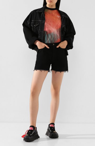Хлопковая футболка OFF-WHITE оранжевого цвета по цене 45800 руб., арт. 0WAA049S20JER0072000, фото 2 Хлопковая футболка OFF-WHITE, арт. 0WAA049S20JER0072000, фото 2