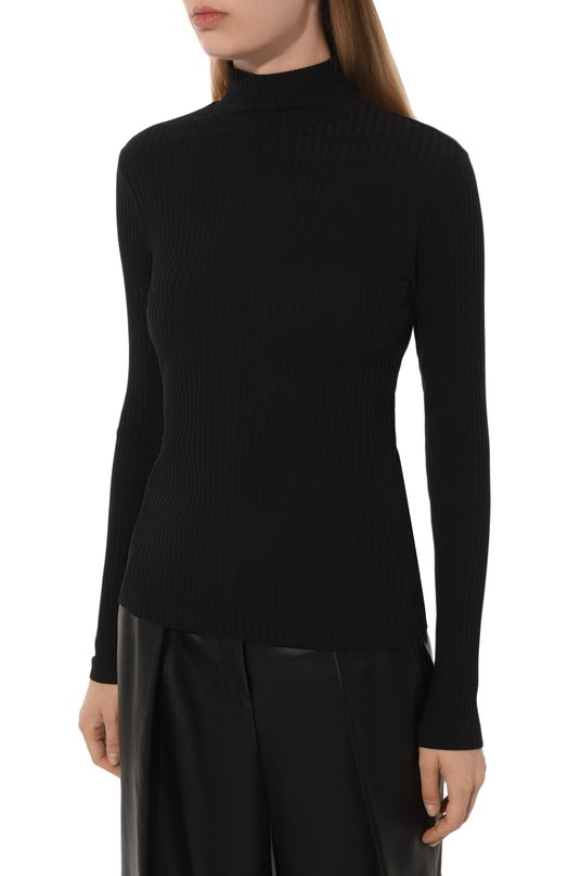 Хлопковая водолазка HUGO 50521325 Чёрный  50521325 Фото 3