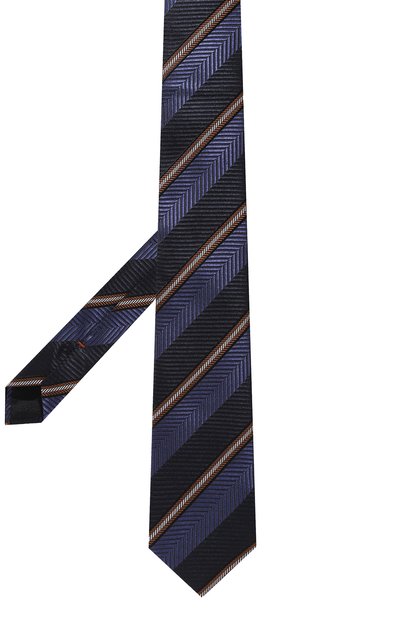 Галстук из шелка и хлопка ZEGNA темно-синего цвета по цене 24500 руб., арт. Z6E24TA6/1P8414, фото 3 Галстук из шелка и хлопка ZEGNA, арт. Z6E24TA6/1P8414, фото 3