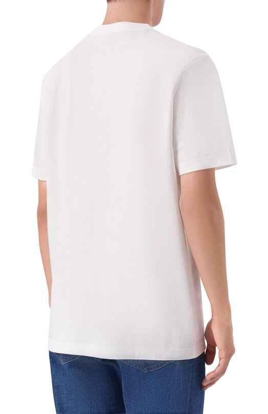 Хлопковая футболка BOSS Orange 50554640 Белый  50554640 Фото 4