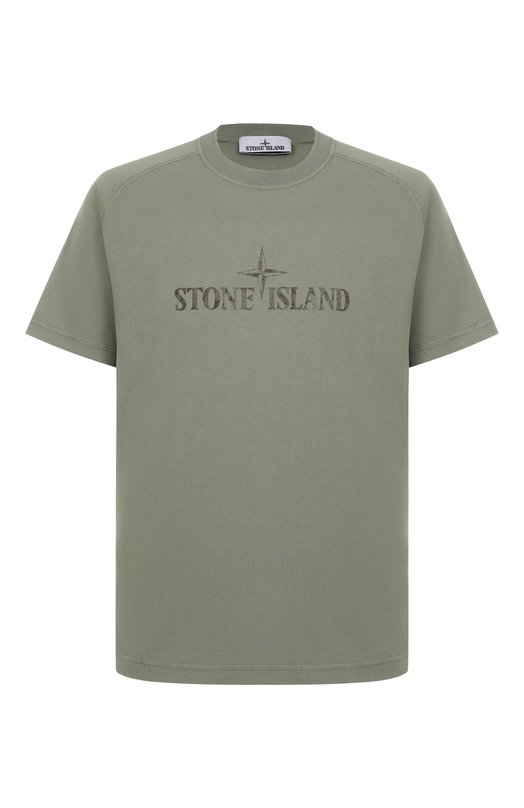 Хлопковая футболка Stone Island K1S152100020S0081 Зелёный K1S152100020S0081