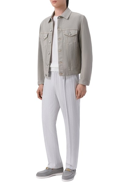 Брюки из хлопка и льна GRAN SASSO, арт. 76102/79324, фото 2