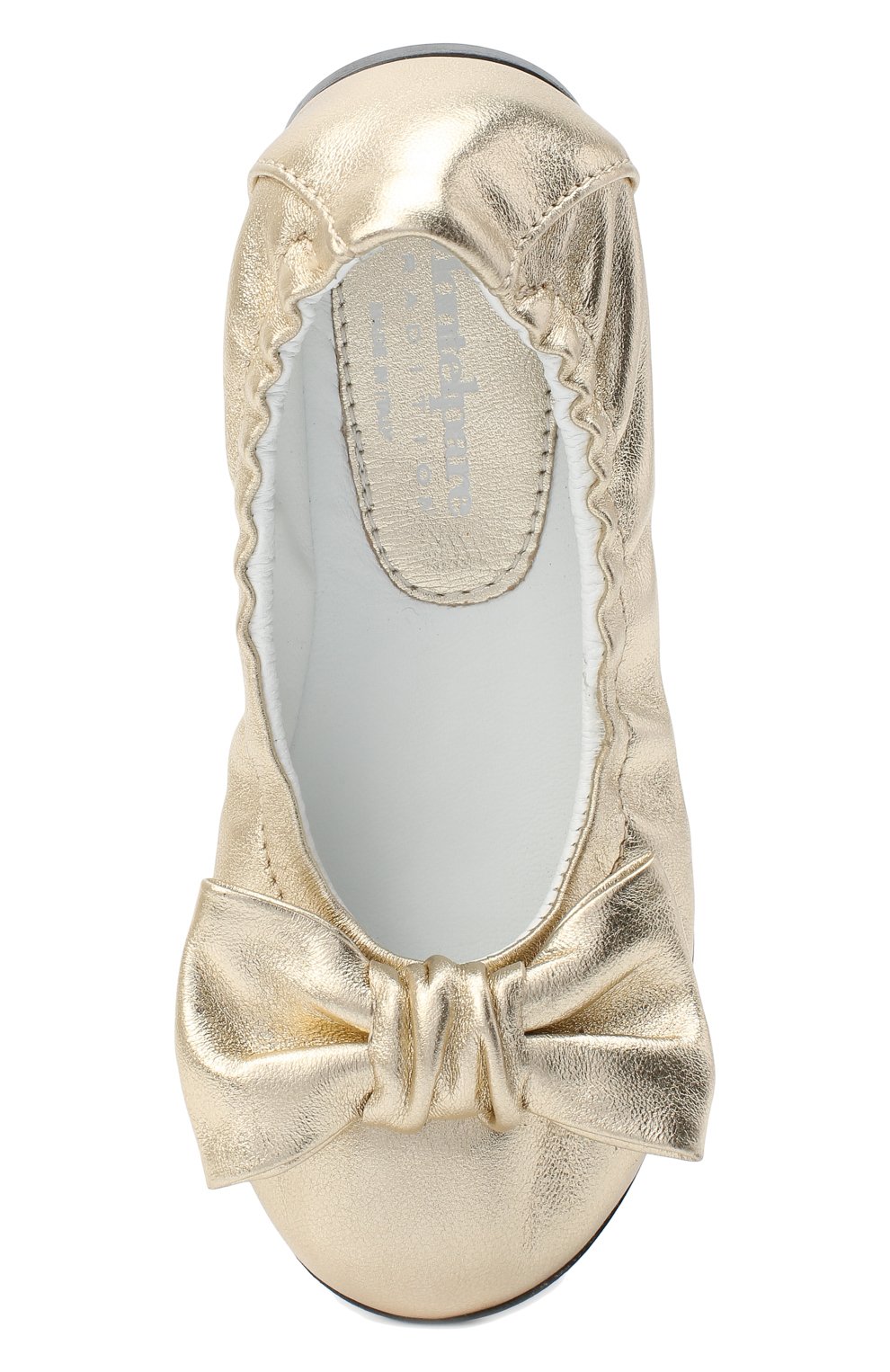 Кожаные балетки MONTELPARE TRADITION золотого цвета по цене 14050 руб., арт. MT12051/TENDER/18-27, фото 4 Кожаные балетки MONTELPARE TRADITION, арт. MT12051/TENDER/18-27, фото 4