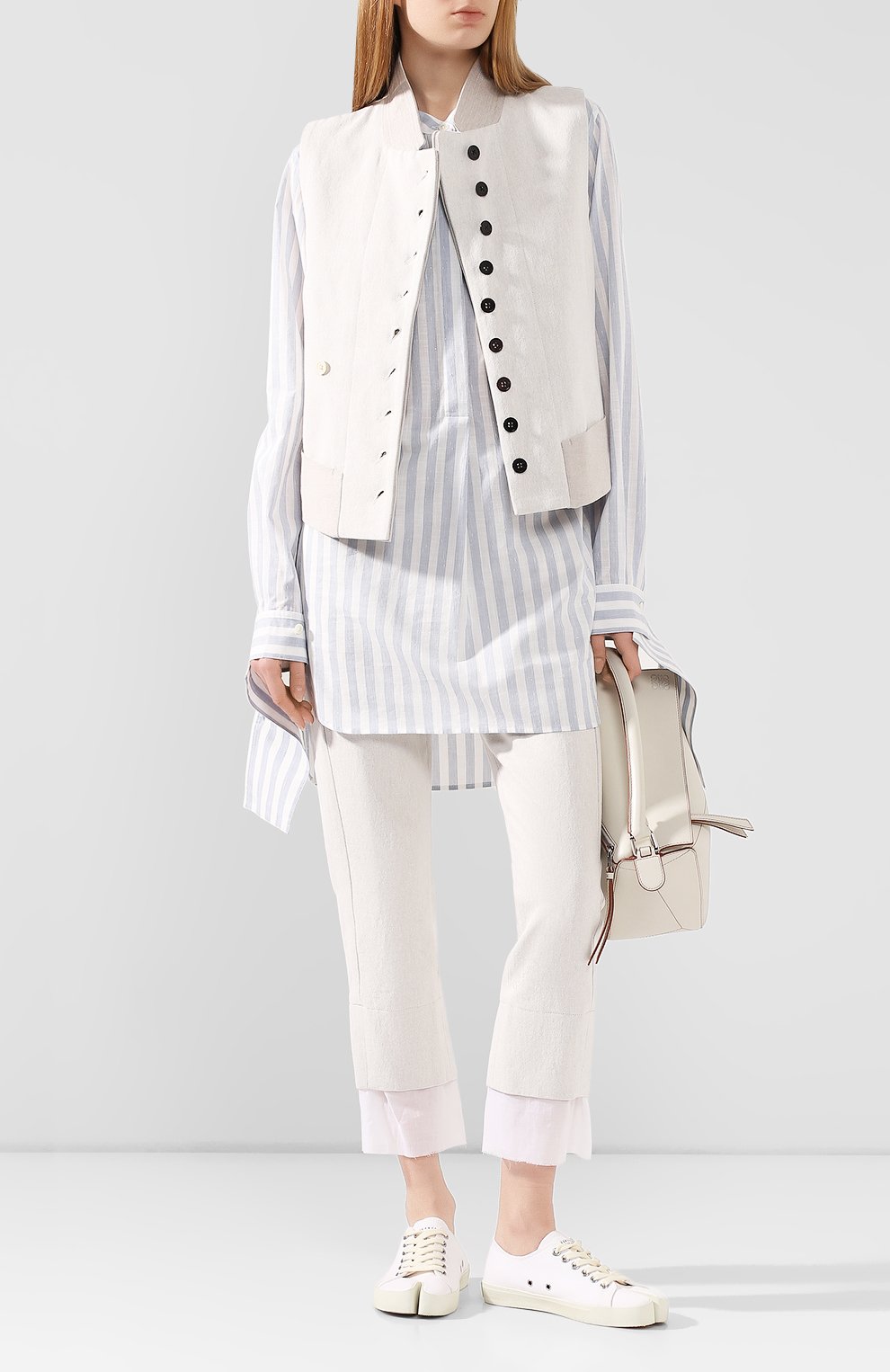 Жилет из смеси хлопка и льна ANN DEMEULEMEESTER, арт. 2001-1150-P-205-020, фото 2