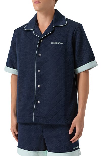 Рубашка CASABLANCA темно-синего цвета по цене 112000 руб., арт. MPF25-SH-190-01, фото 3 Рубашка CASABLANCA, арт. MPF25-SH-190-01, фото 3