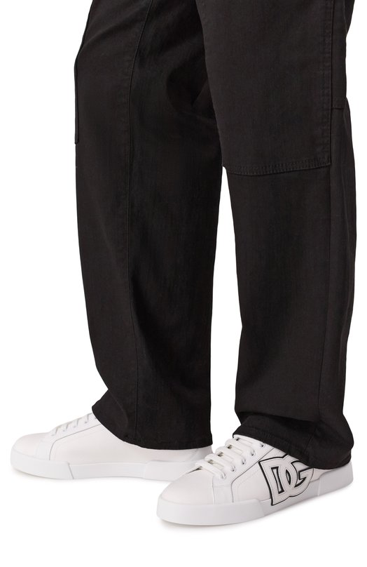 Комбинированные кеды Portofino Light Strobel Dolce & Gabbana CS2343/AE629 Белый  CS2343/AE629 Фото 3