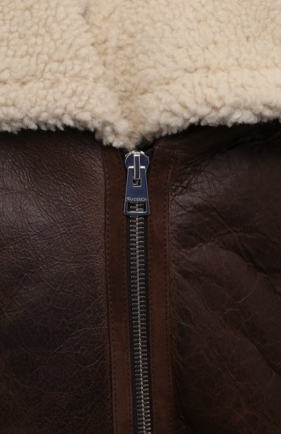 Дубленка из овчины JW ANDERSON темно-коричневого цвета по цене 486500 руб., арт. LJ0003 PG0368, фото 5 Дубленка из овчины JW ANDERSON, арт. LJ0003 PG0368, фото 5