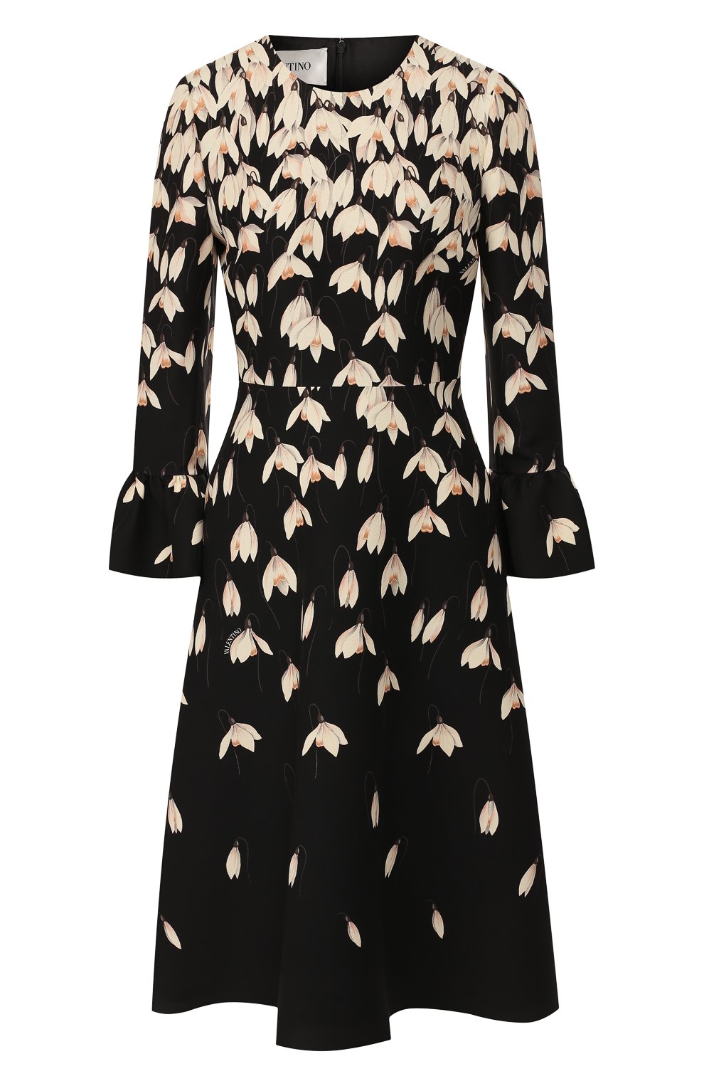 Платье из смеси шерсти и шелка VALENTINO черного цвета по цене 497500 руб., арт. SB3VAN014PK, фото 1 Платье из смеси шерсти и шелка VALENTINO, арт. SB3VAN014PK, фото 1