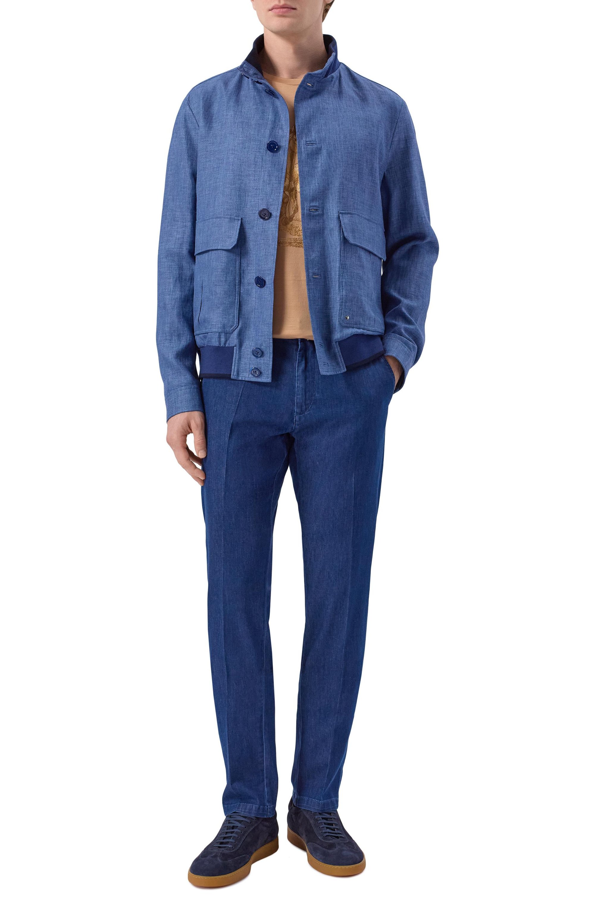 Бомбер из шерсти и льна STEFANO RICCI, арт. M7J6100371/B127HA_001, фото 2