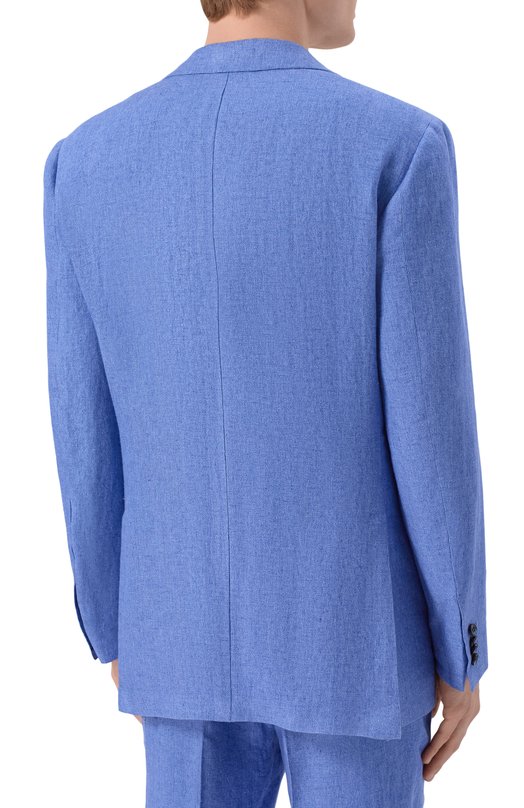 Льняной костюм Kiton UA81K0644G Голубой  UA81K0644G Фото 3