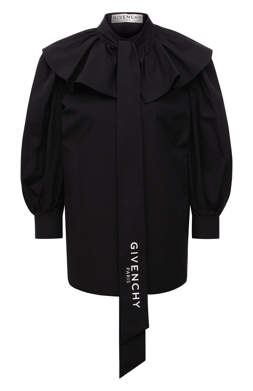 Хлопковая блузка GIVENCHY черного цвета по цене 120500 руб., арт. BW60SY111N, фото 1 Хлопковая блузка GIVENCHY, арт. BW60SY111N, фото 1