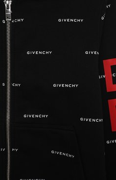 Детский хлопковая толстовка GIVENCHY черно-белого цвета, арт. H30109/6A-12A | Фото 3 (Рукава: Длинные; Мальчики Кросс-КТ: Толстовка-одежда; Материал сплава: Проставлено; Материал вн�ешний: Хлопок; Драгоценные камни: Проставлено; Ростовка одежда: 5 лет | 110 см, 9 лет | 134 см, 12 лет | 152 см, 7 лет | 122 см)