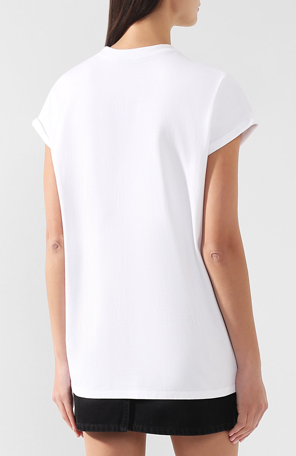 Хлопковая футболка BALMAIN белого цвета по цене 118500 руб., арт. RF11953/P001, фото 4 Хлопковая футболка BALMAIN, арт. RF11953/P001, фото 4