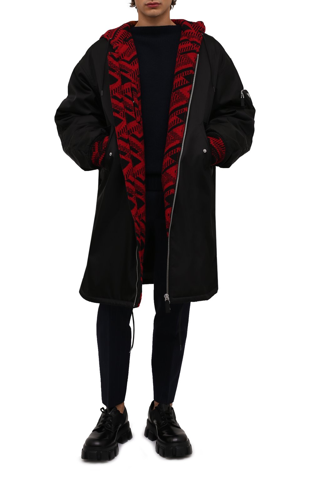 Плащ PRADA черного цвета по цене 520000 руб., арт. SGB896-1WQ8-F0002-212, фото 2 Плащ PRADA, арт. SGB896-1WQ8-F0002-212, фото 2