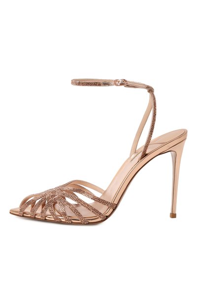 Комбинированные босоножки embrace 110 LE SILLA золотого цвета по цене 119000 руб., арт. 2310Y100RCPPMRA, фото 4 Комбинированные босоножки embrace 110 LE SILLA, арт. 2310Y100RCPPMRA, фото 4