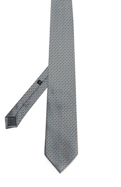 Шелковый галстук с узором ZEGNA голубого цвета по цене 17950 руб., арт. Z9E651XW, фото 2 Шелковый галстук с узором ZEGNA, арт. Z9E651XW, фото 2