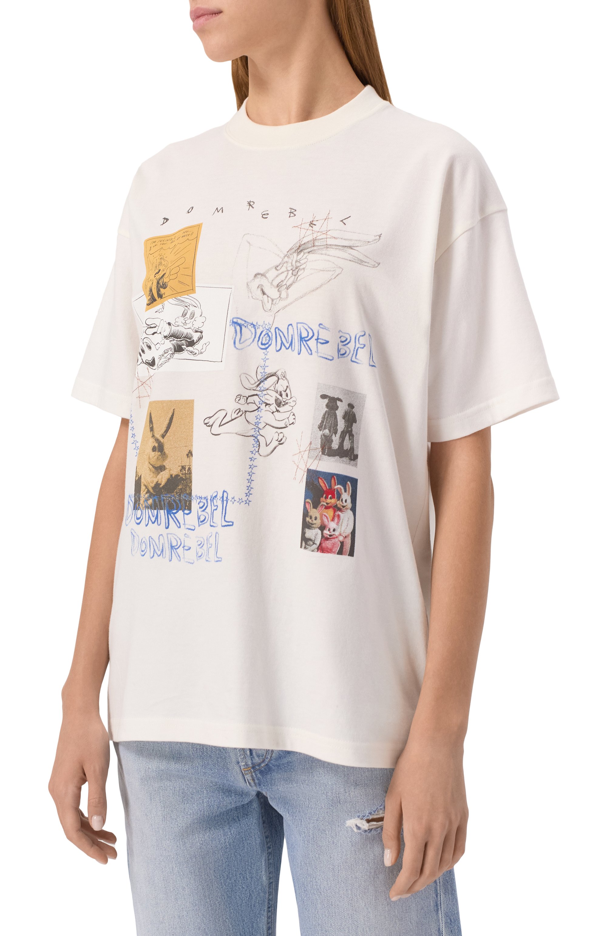 Хлопковая футболка DOMREBEL, арт. RABBIT H0LE T-SHIRT, фото 3